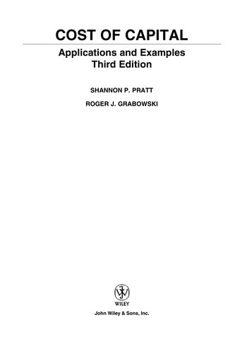 Cover for Cost of capital