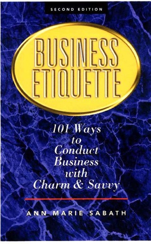 Cover for Business etiquette