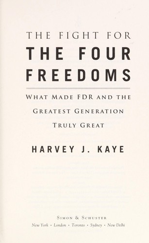 Cover for The fight for the four freedoms