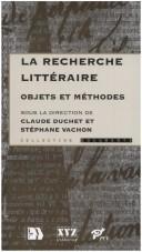 Cover for La recherche littéraire