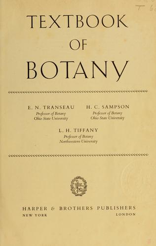 Cover for Textbook of botany