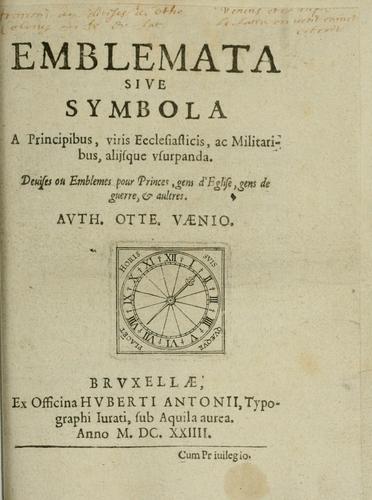 Cover for Emblemata, sive Symbola