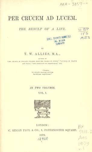 Cover for Per crucem ad lucem