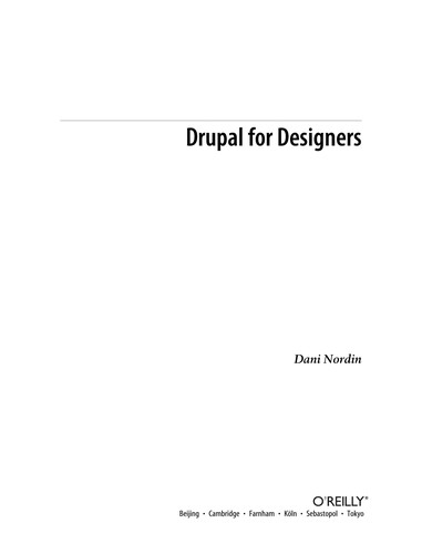 Cover for Drupal for designers