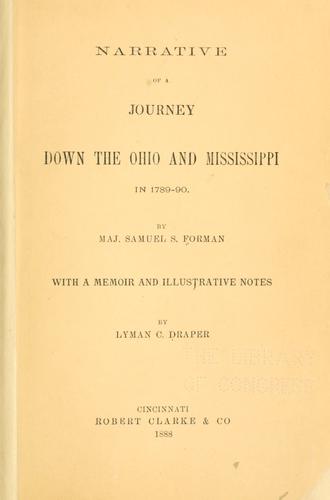 Cover for Narrative of a journey down the Ohio and Mississippi in 1789-90.