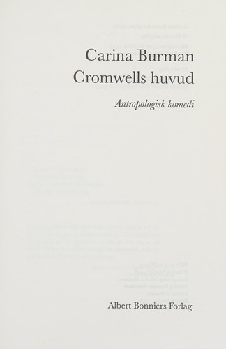 Cover for Cromwells huvud