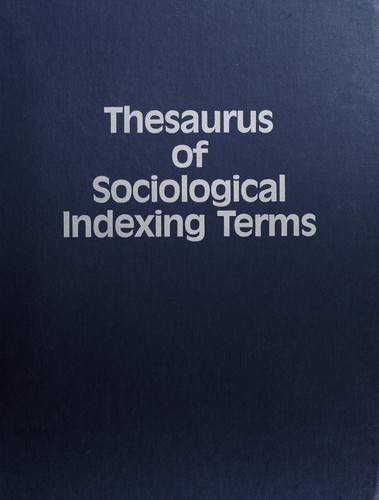 Cover for Thesaurus of Sociological Indexing Terms