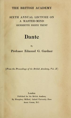 Cover for Dante