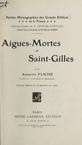 Cover for Aigues-Mortes et Saint-Gilles