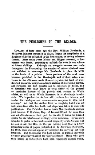 Cover for Cambrian Bibliography: containing an account of the books printed in the Welsh language, or ...