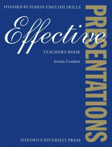 Cover for Effective Presentations