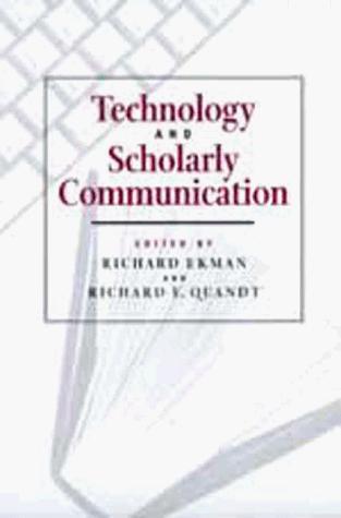 Cover for Technology and scholarly communication