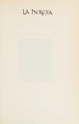 Cover for La herejía