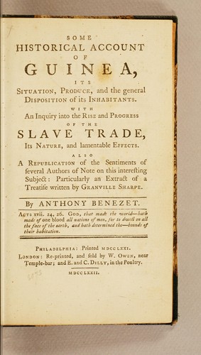 Cover for Some historical account of Guinea