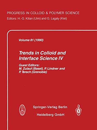 Cover for Trends in Colloid and Interface Science IV