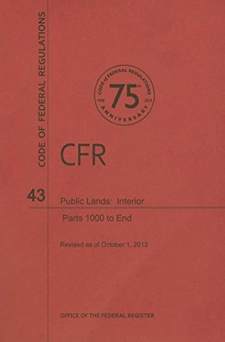 Cover for Code of Federal Regulations Title 43, Public Lands