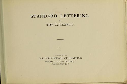 Cover for Standard lettering