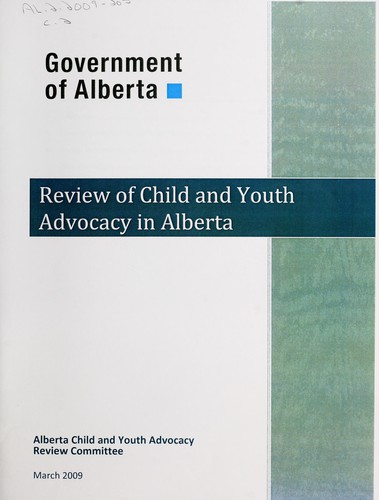 Cover for Review of child and youth advocacy in Alberta