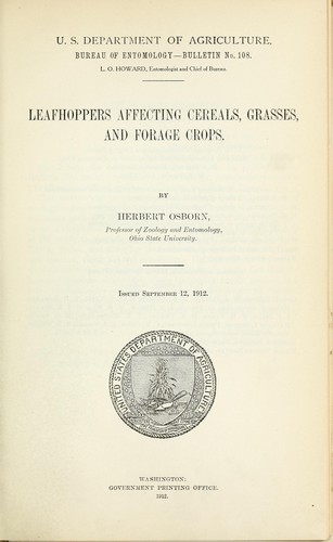 Cover for Leafhoppers affecting cereals, grasses, and forage crops