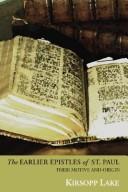 Cover for The Earlier Epistles of St. Paul
