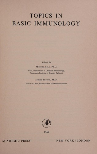 Cover for Topics in basic immunology