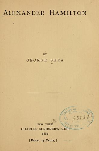 Cover for Alexander Hamilton