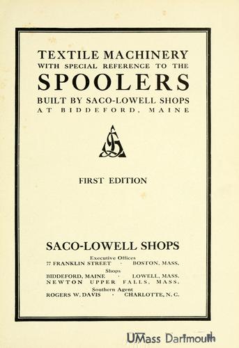 Cover for Textile machinery with special reference to the spoolers