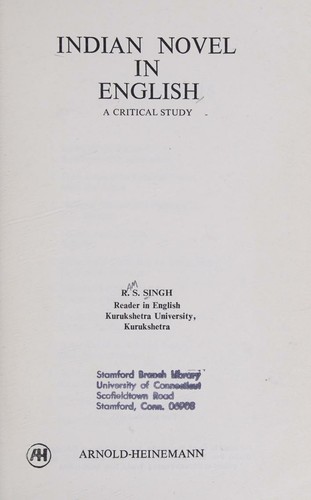 Cover for Indian novel in English