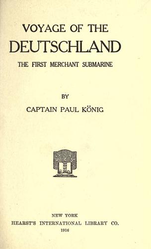 Cover for Voyage of the Deutschland, the first merchant submarine