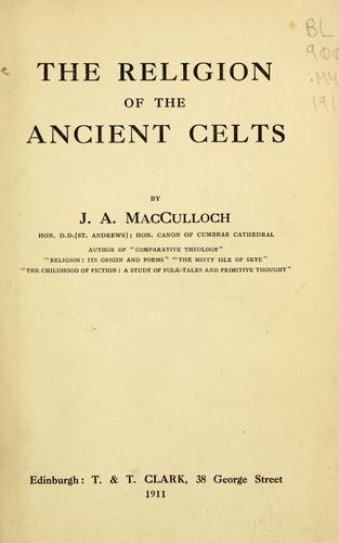 Cover for The religion of the ancient Celts