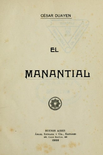Cover for El Manantial