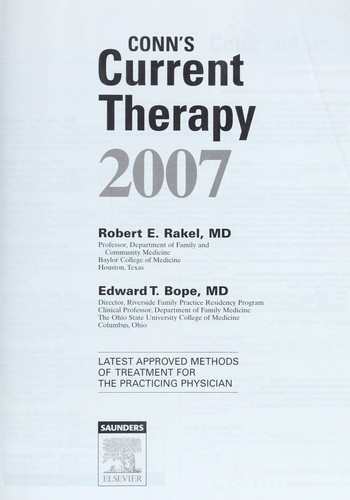 Cover for Conn's current therapy 2007