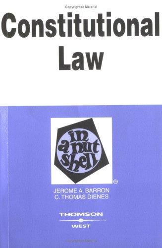 Cover for Constitutional law in a nutshell