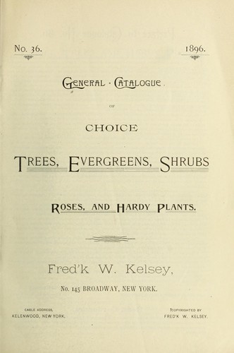 Cover for Fine hardy trees and plants