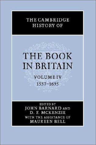 Cover for The Cambridge History of the Book in Britain, Vol. 4
