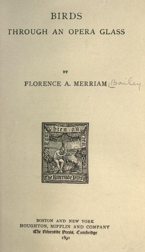 Cover for Birds through an opera glass