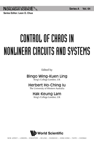 Cover for Control of chaos in nonlinear circuits and systems