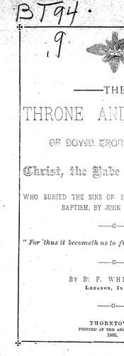 Cover for The perpetual kingdom of Christ