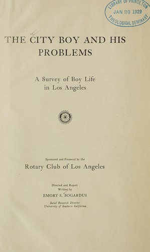 Cover for The city boy and his problems