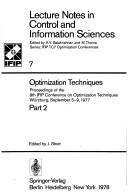 Cover for Optimization techniques