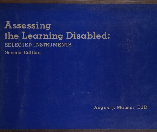 Cover for Assessing the learning disabled