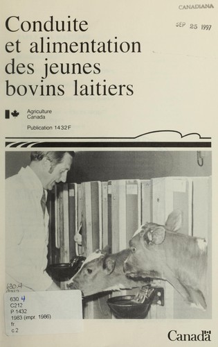 Cover for Conduite et alimentation des jeunes bovins laitiers