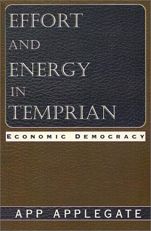 Cover for Effort and Energy in Temprian