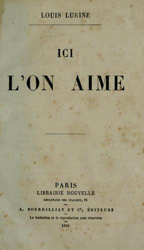 Cover for Ici l'on aime