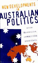 Cover for New developments in Australian politics
