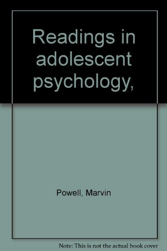 Cover for Readings in adolescent psychology