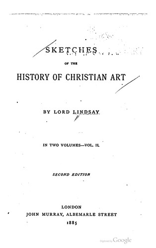 Cover for Sketches Of The History Of Christian Art
