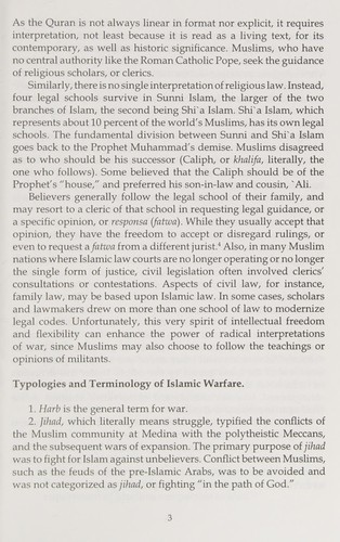 Cover for Islamic Rulings on Warfare