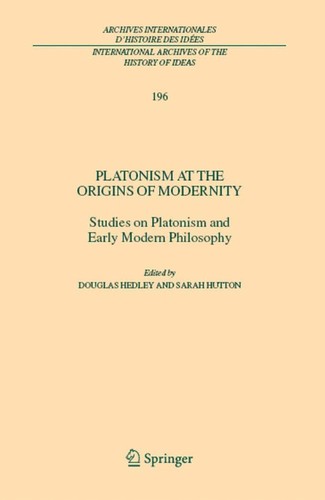 Cover for Platonism at the origins of modernity