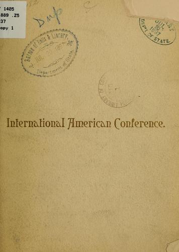 Cover for Tour tendered by the government of the United States to the International American conference